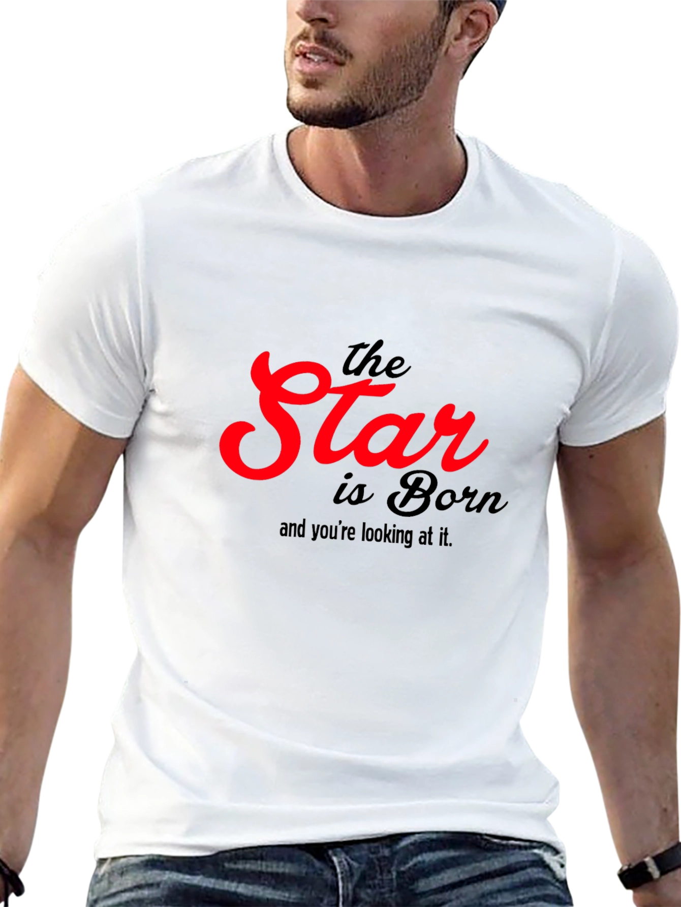 The Star Is Born Black Graphic T-Shirt