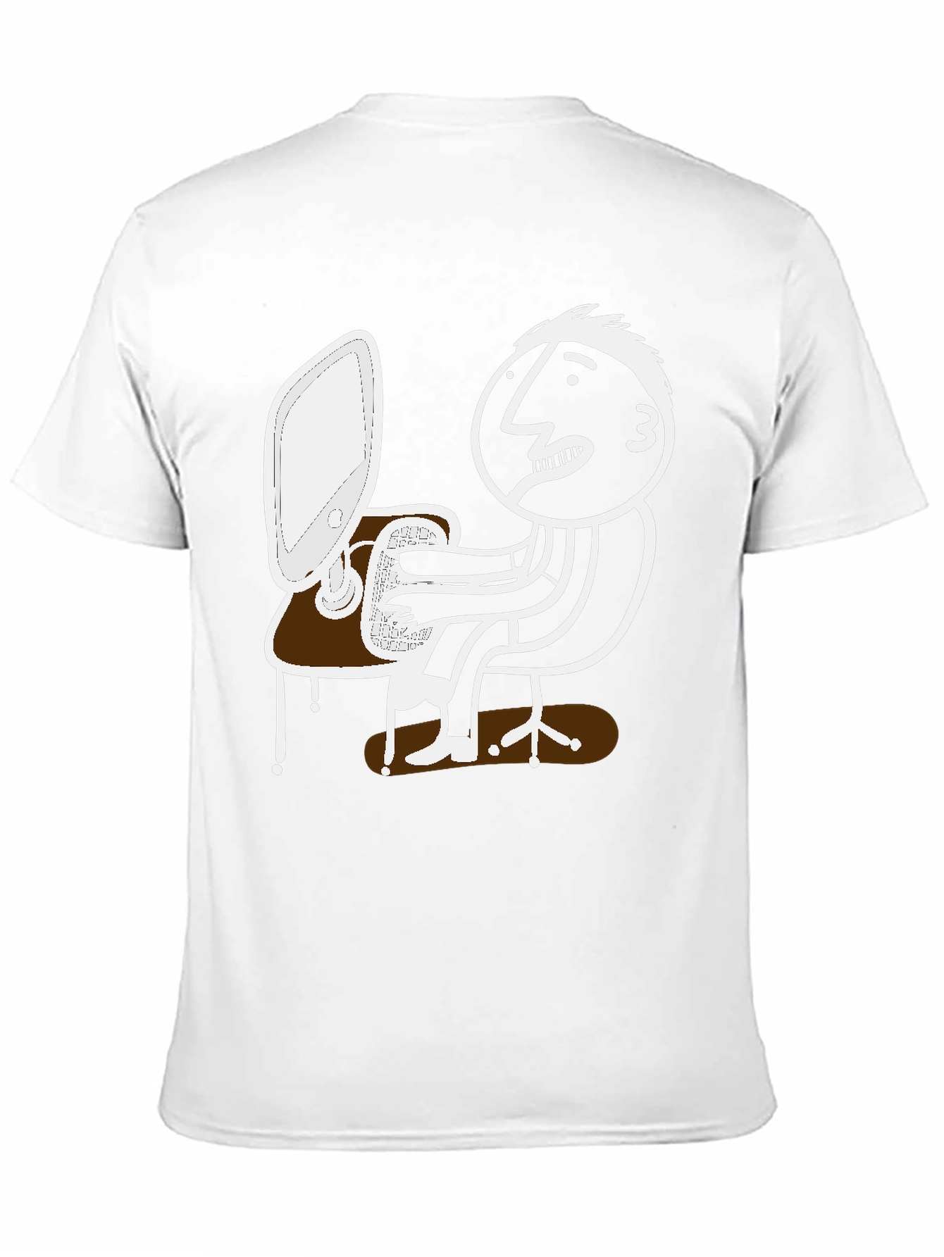 Funny Cartoon Computer Geek Black T-Shirt