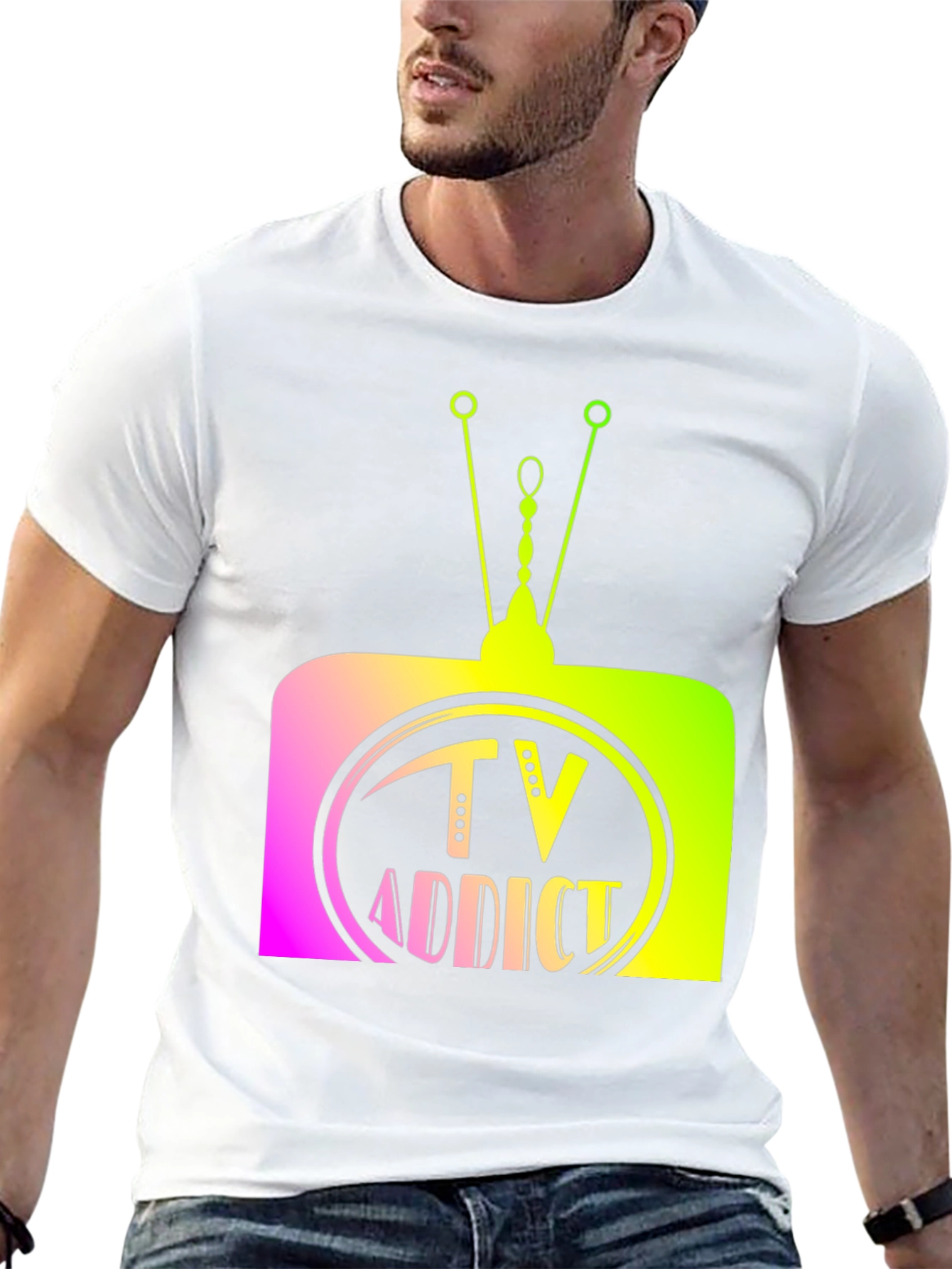 TV Addict Graphic Tee - Retro Television Design