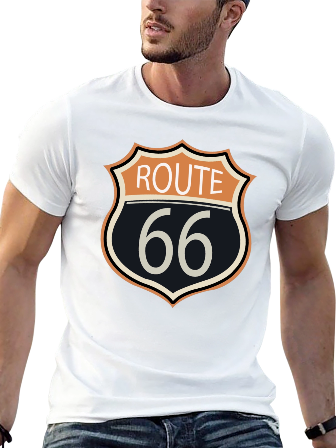 Route 66 Graphic T-Shirt - Classic Americana Design
