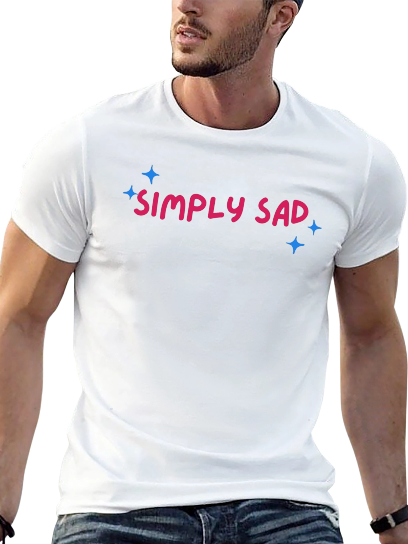 Simply Sad Graphic Tee - Mens Black T-Shirt