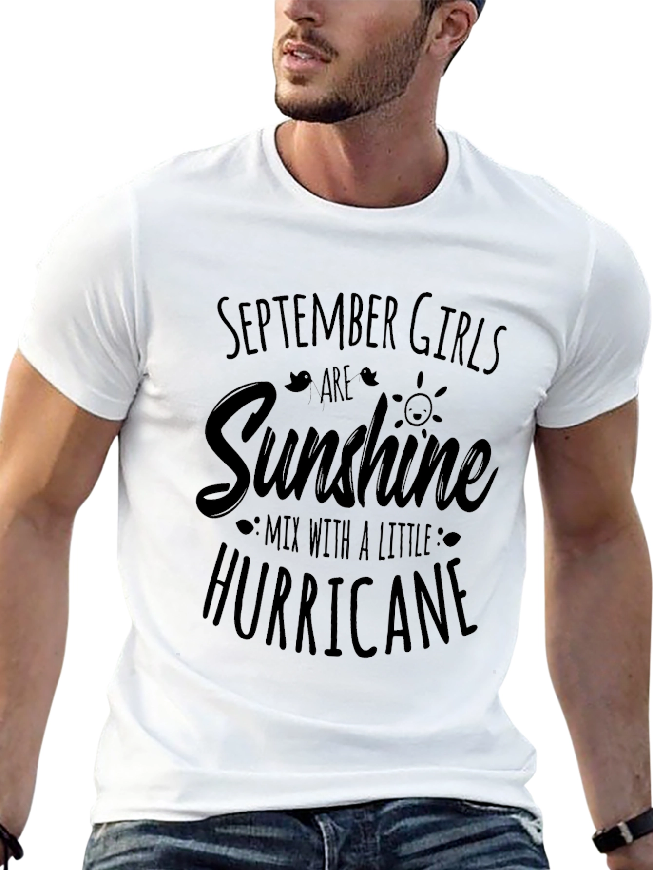 September Girl Sunshine Hurricane Black T-Shirt