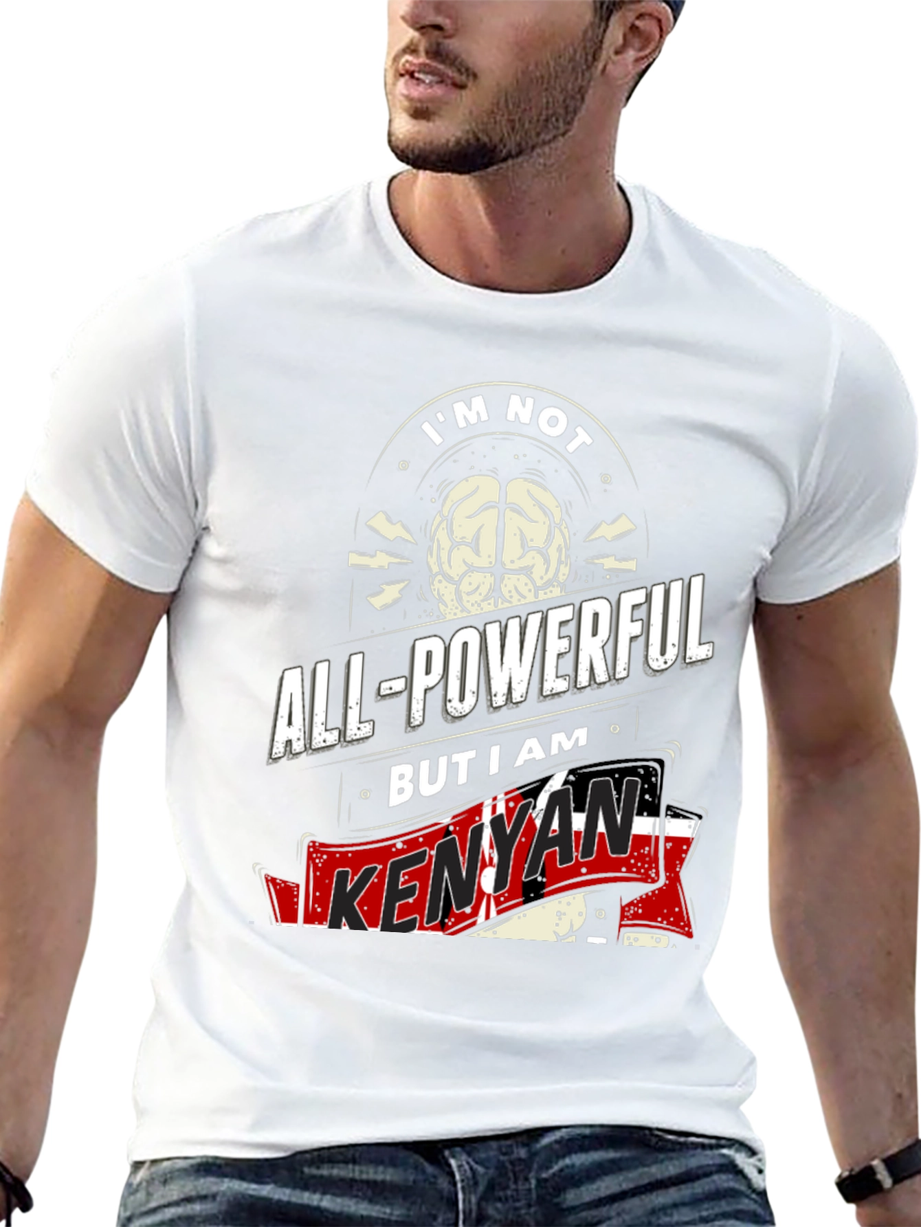 Kenyan Pride T-Shirt - Not All-Powerful I Am Kenyan