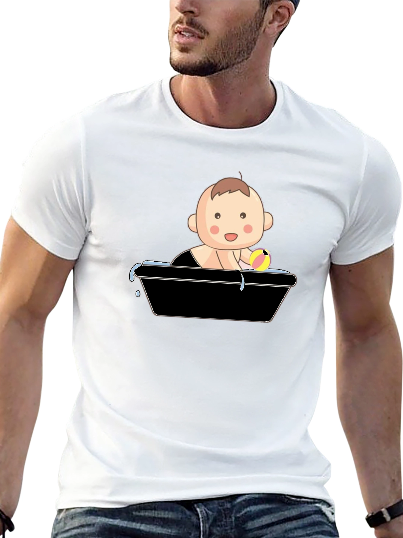 Baby in Tub Graphic T-Shirt
