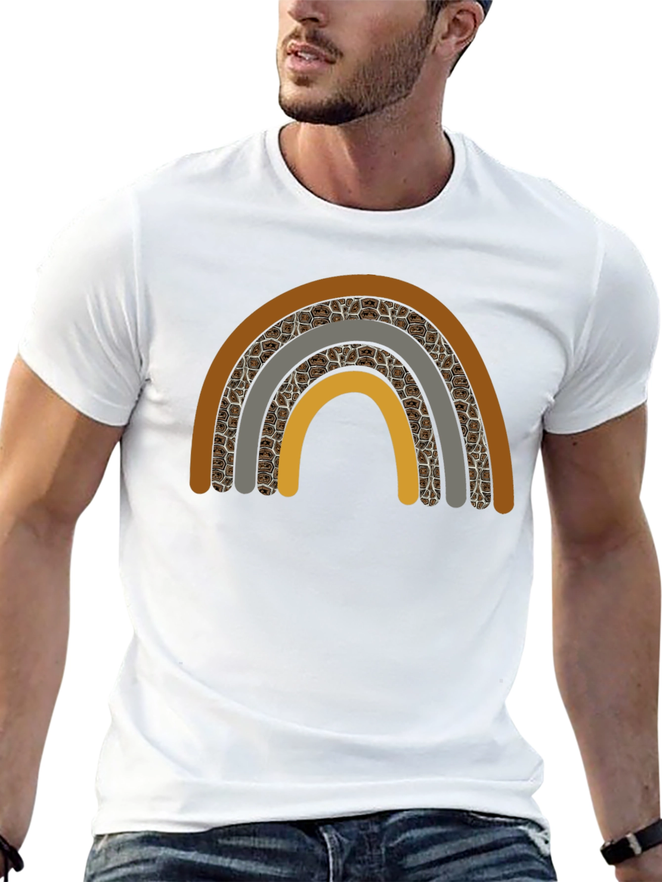 Boho Rainbow Graphic Tee - Stylish Comfort