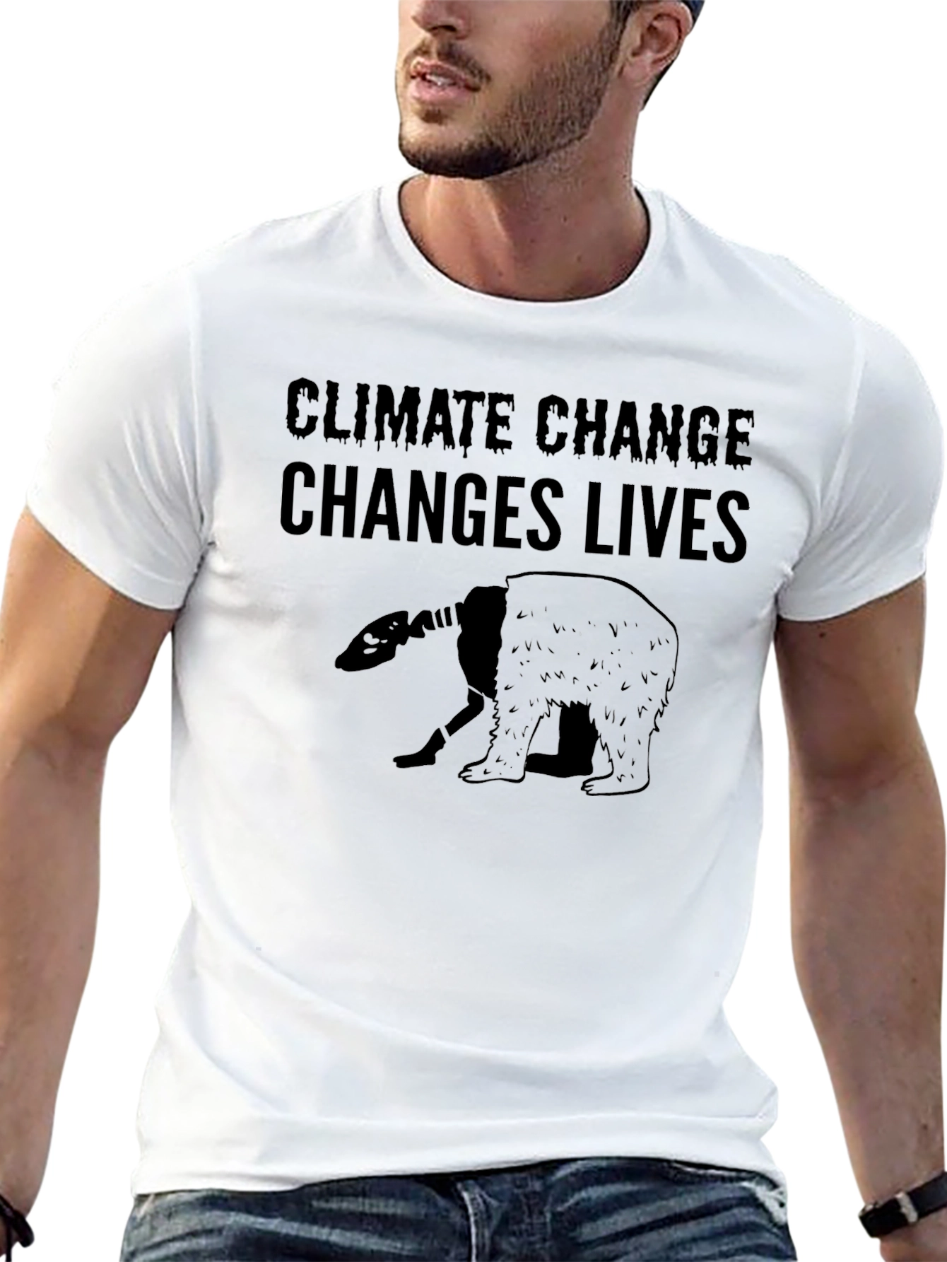 Climate Change Awareness T-Shirt - Black Graphic Tee
