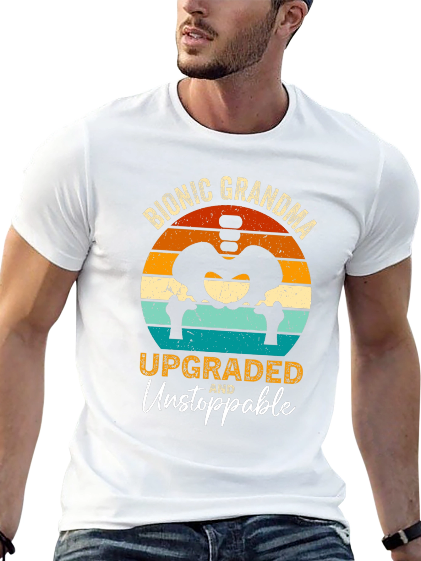 Bionic Grandma T-Shirt - Upgraded and Unstoppable