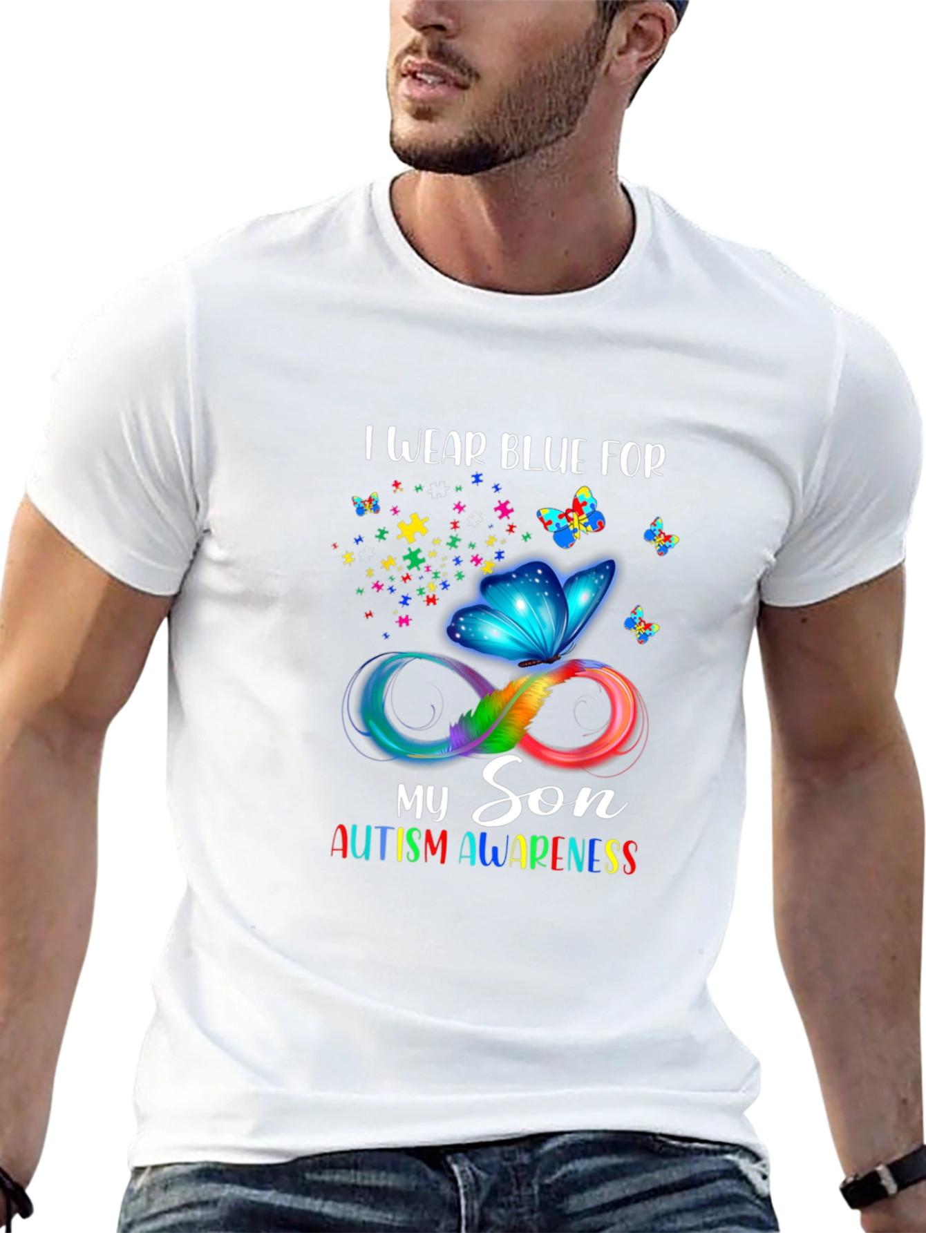 Autism Awareness I Wear Blue T-Shirt
