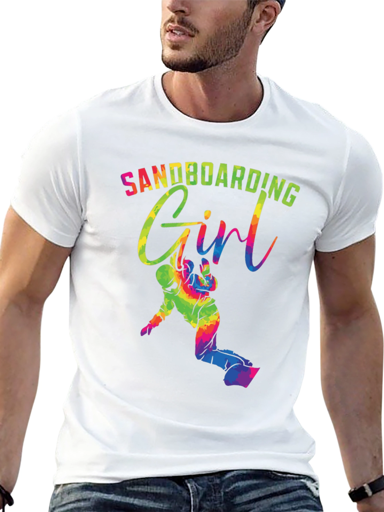 Sandboarding Girl Tie-Dye Graphic Tee