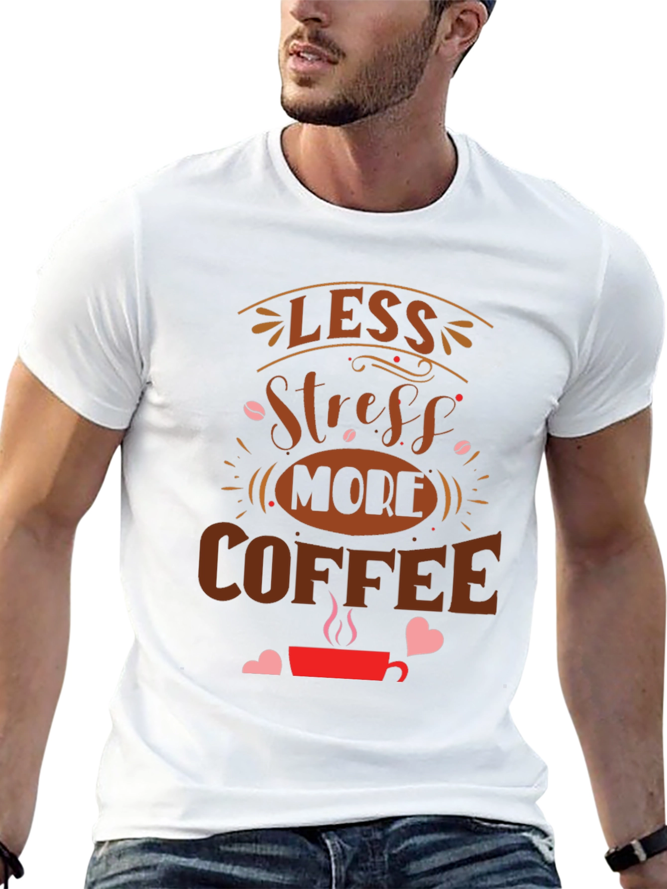 Less Stress More Coffee Graphic Tee