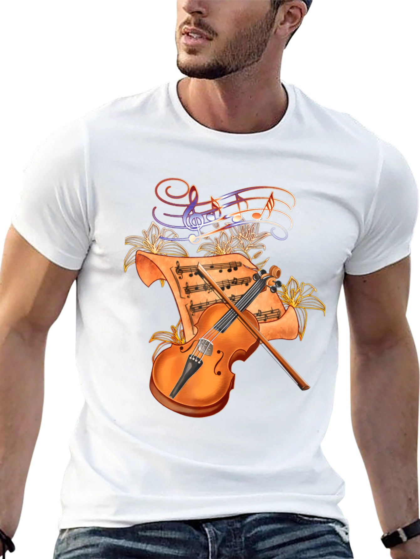 Musical Violin Graphic T-Shirt