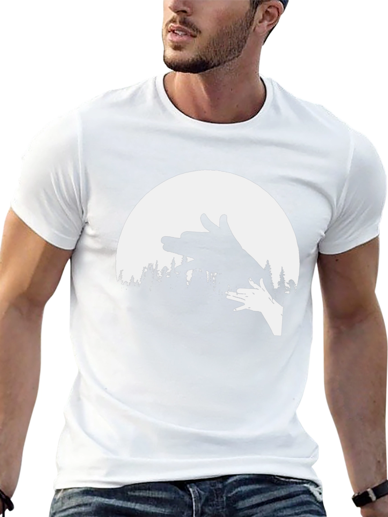 Shadow Puppet T-Shirt - Wolf Design