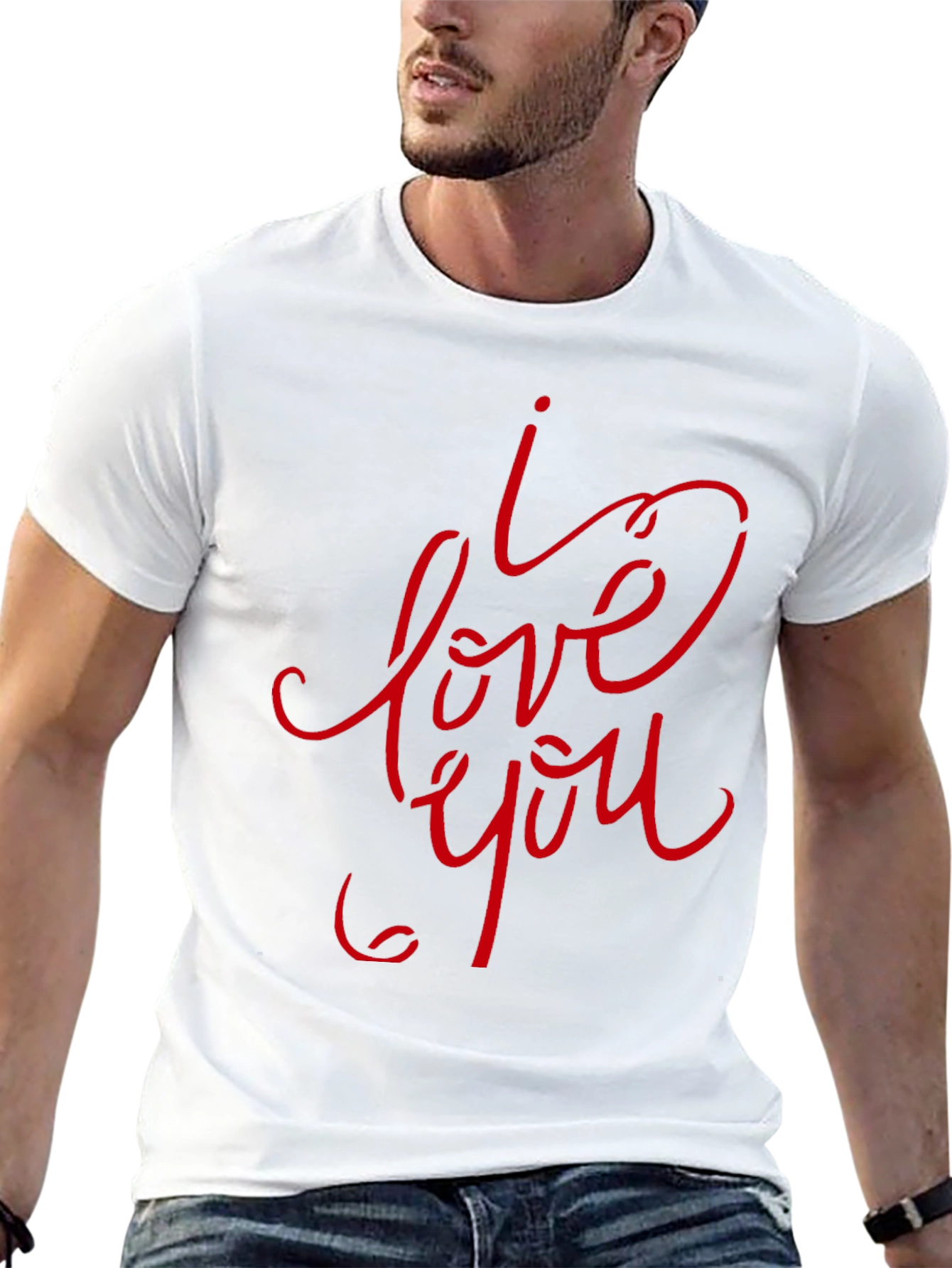 I Love You Graphic Tee - Black