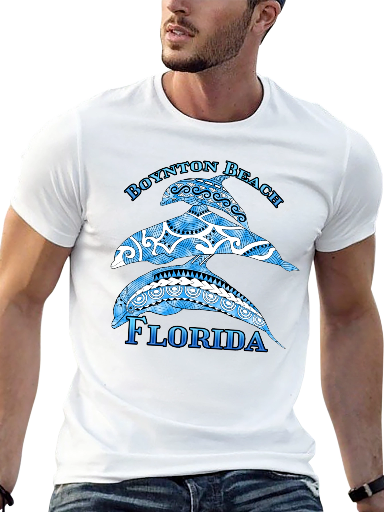 Boynton Beach Florida Dolphin Graphic T-Shirt