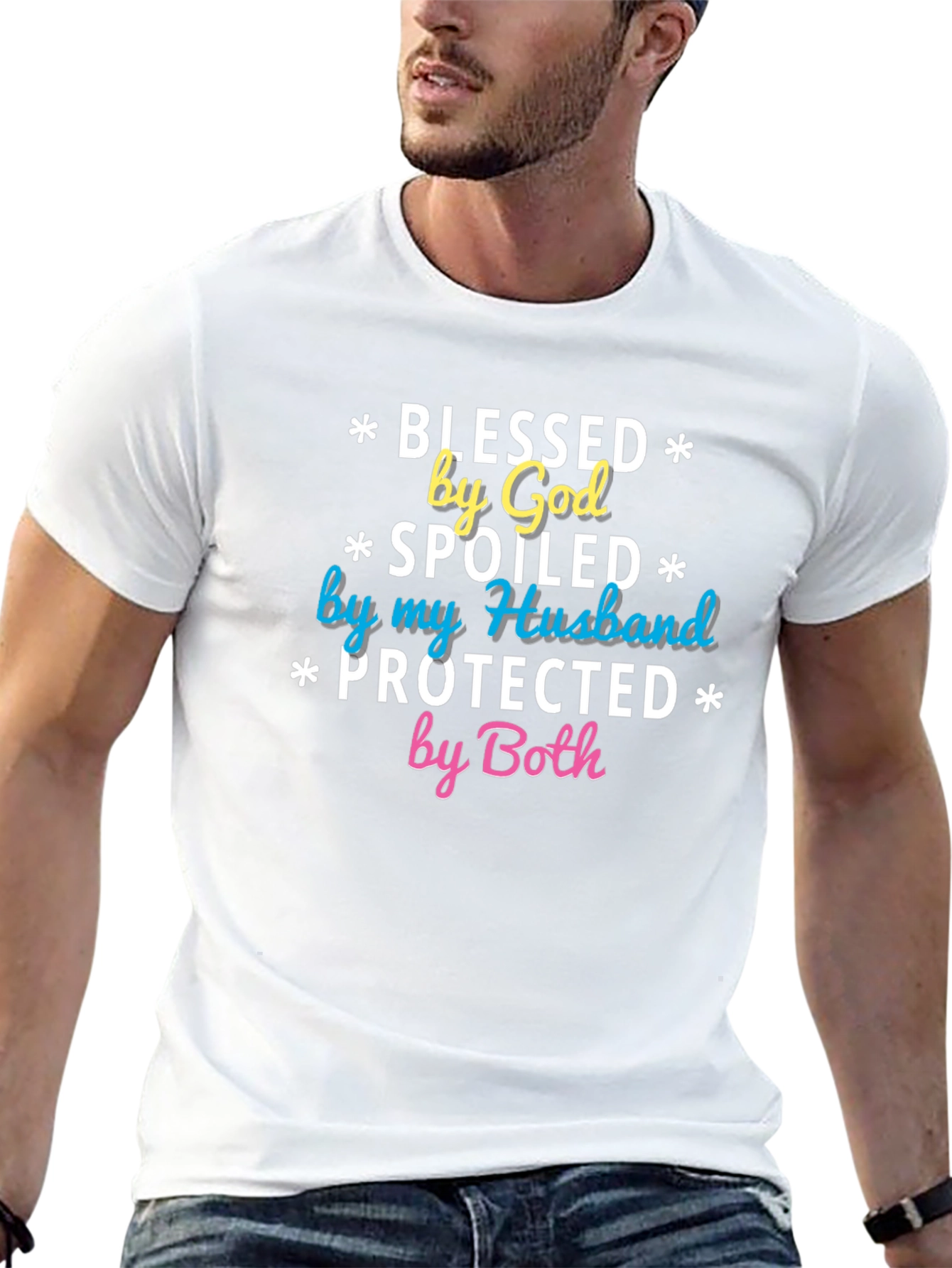 Blessed Spoiled Protected Novelty Graphic T-Shirt