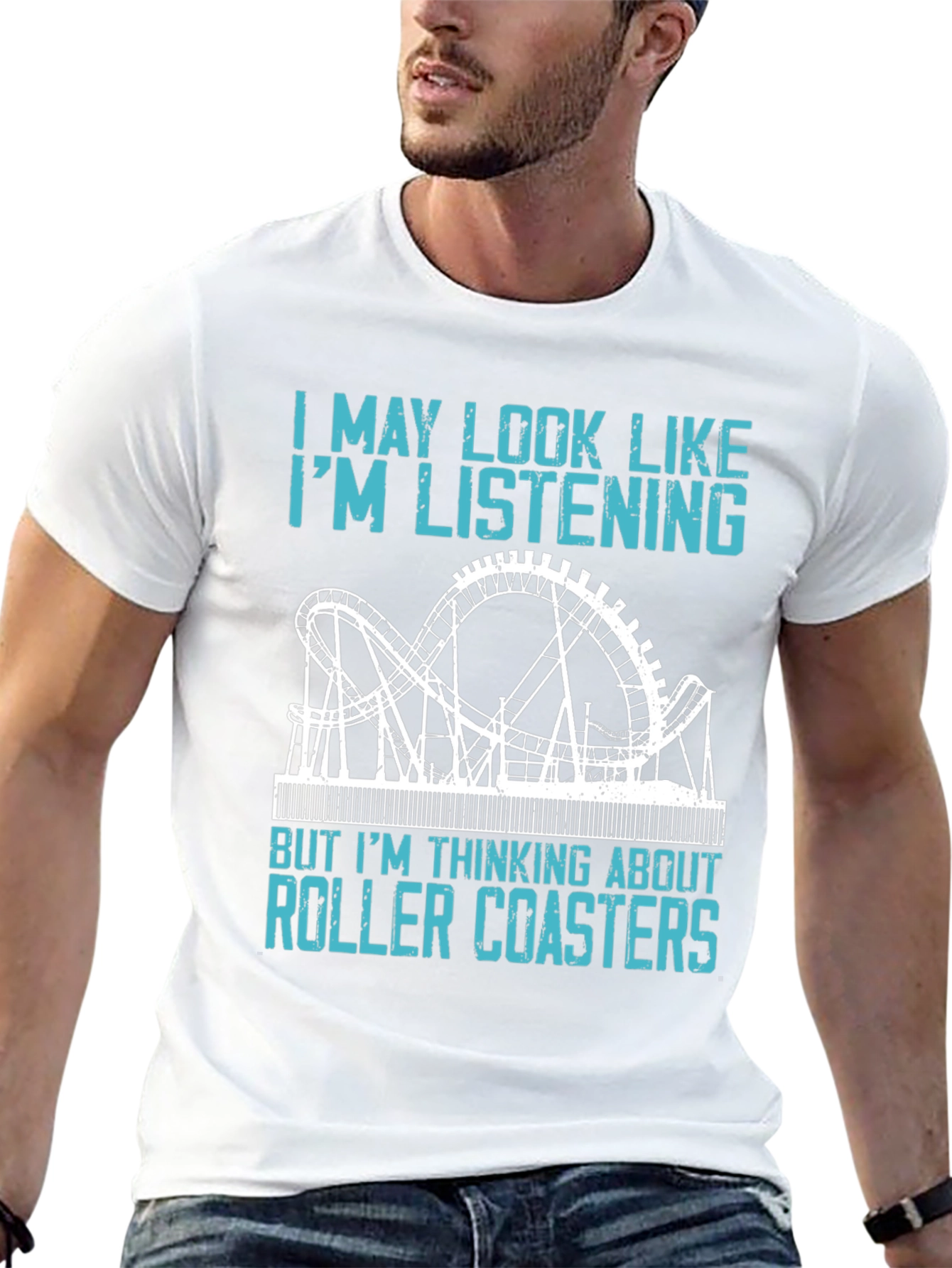 Roller Coaster T-Shirt - Im Thinking About Roller Coasters