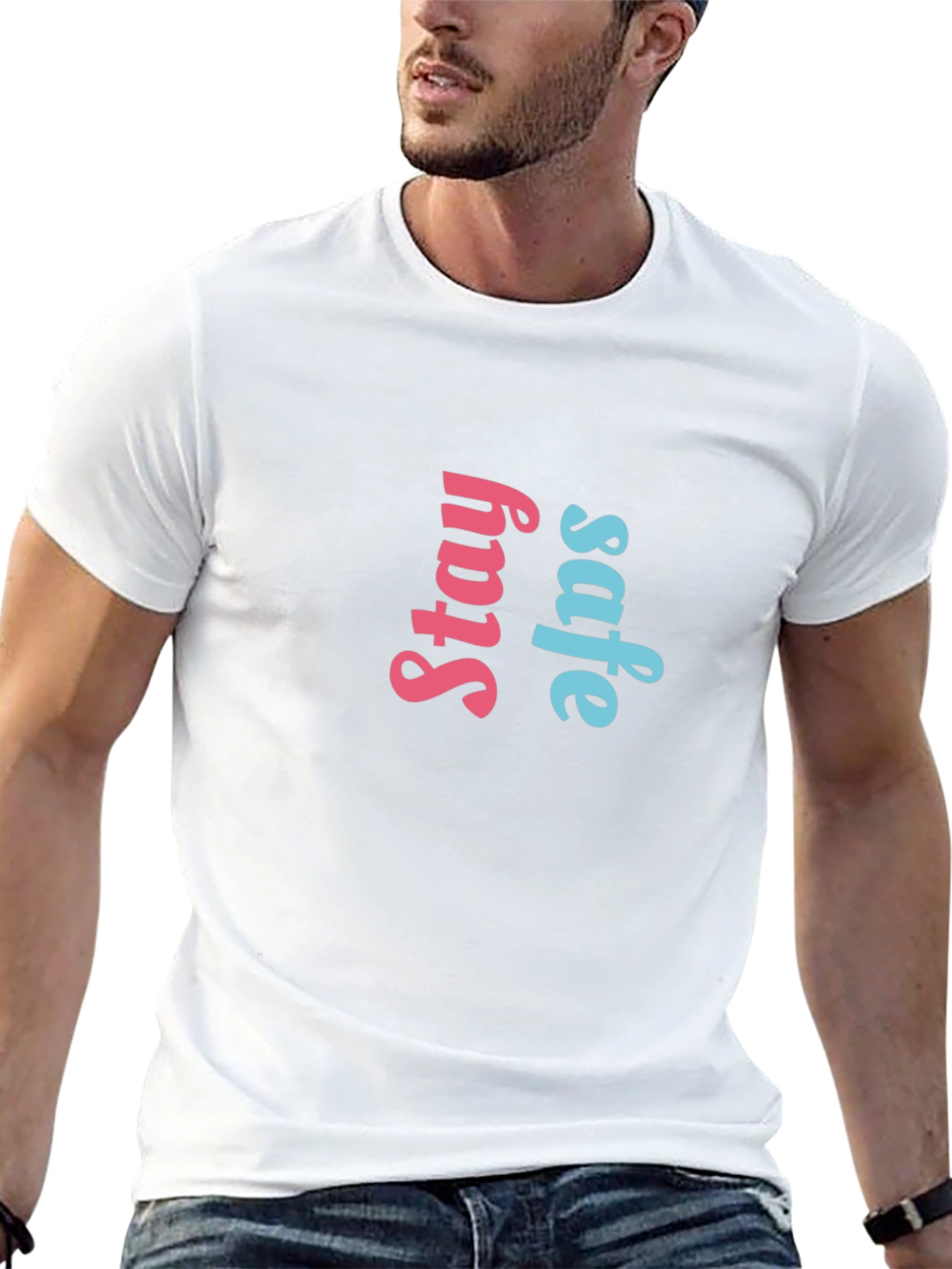 Stay Safe Graphic Tee - Black