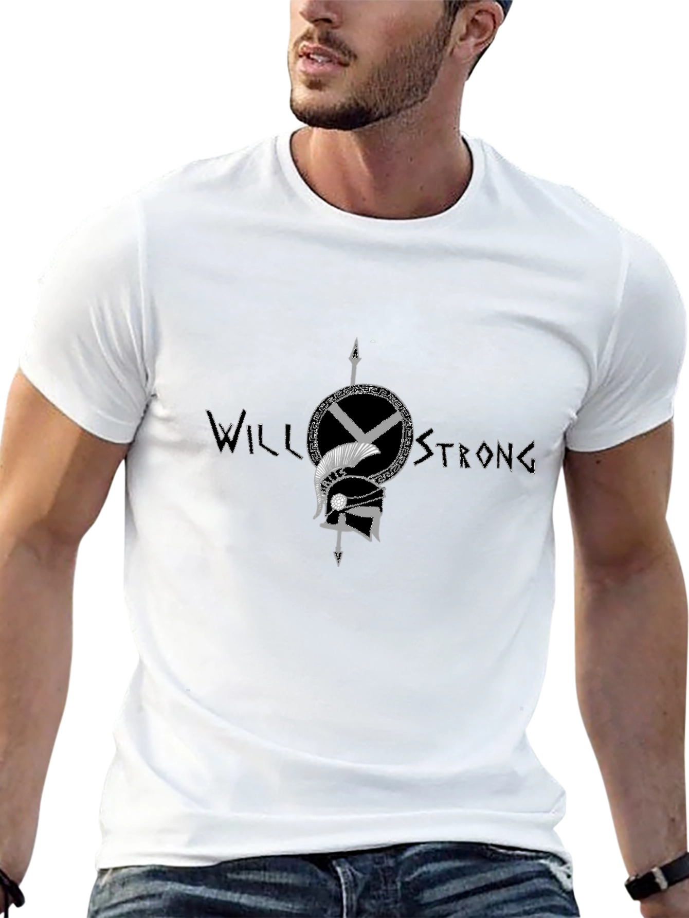 Will Strong Graphic Tee - Black Cotton T-Shirt