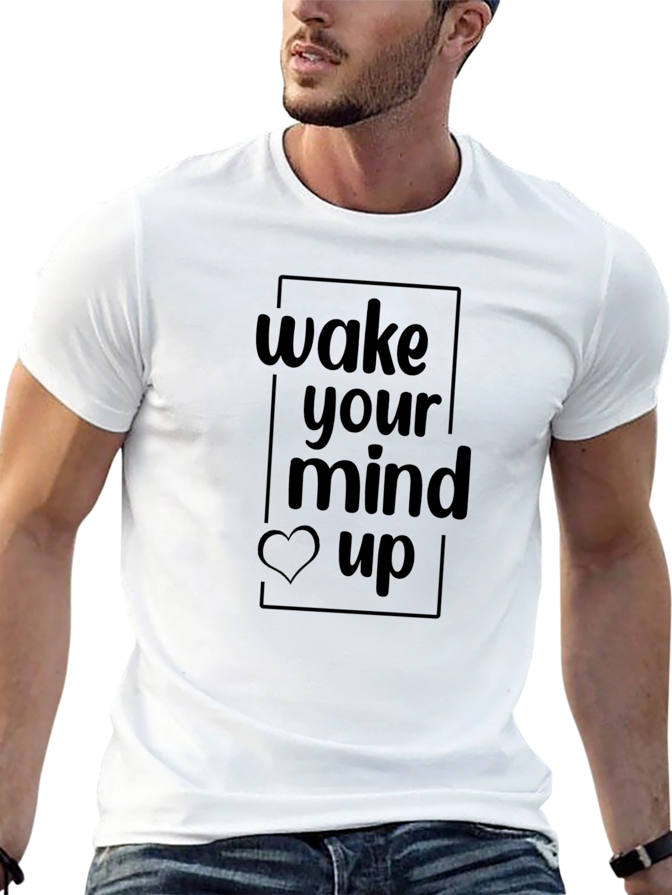 Wake Your Mind Up Graphic Tee - Black