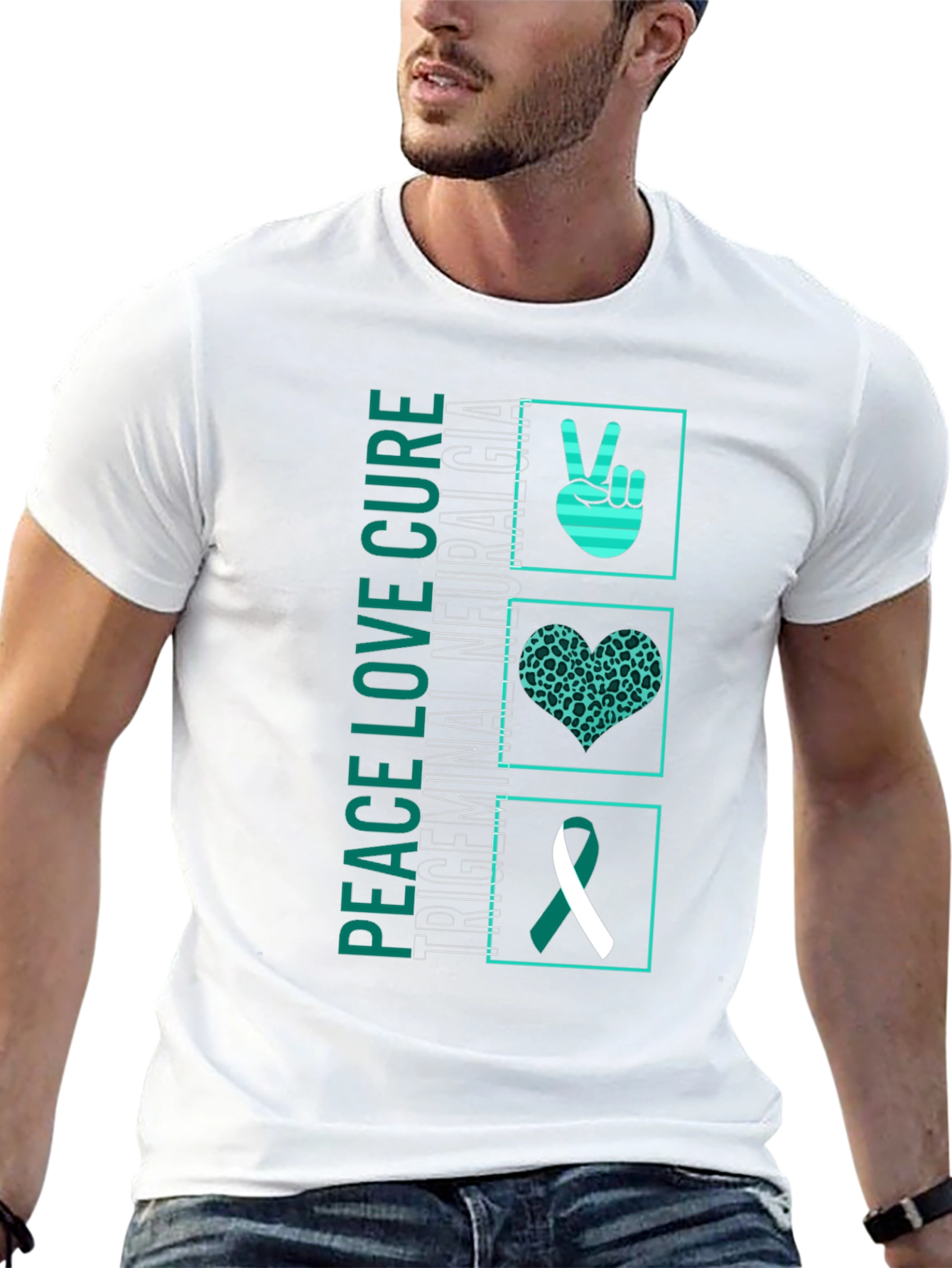 Peace Love Cure TN Awareness T-Shirt
