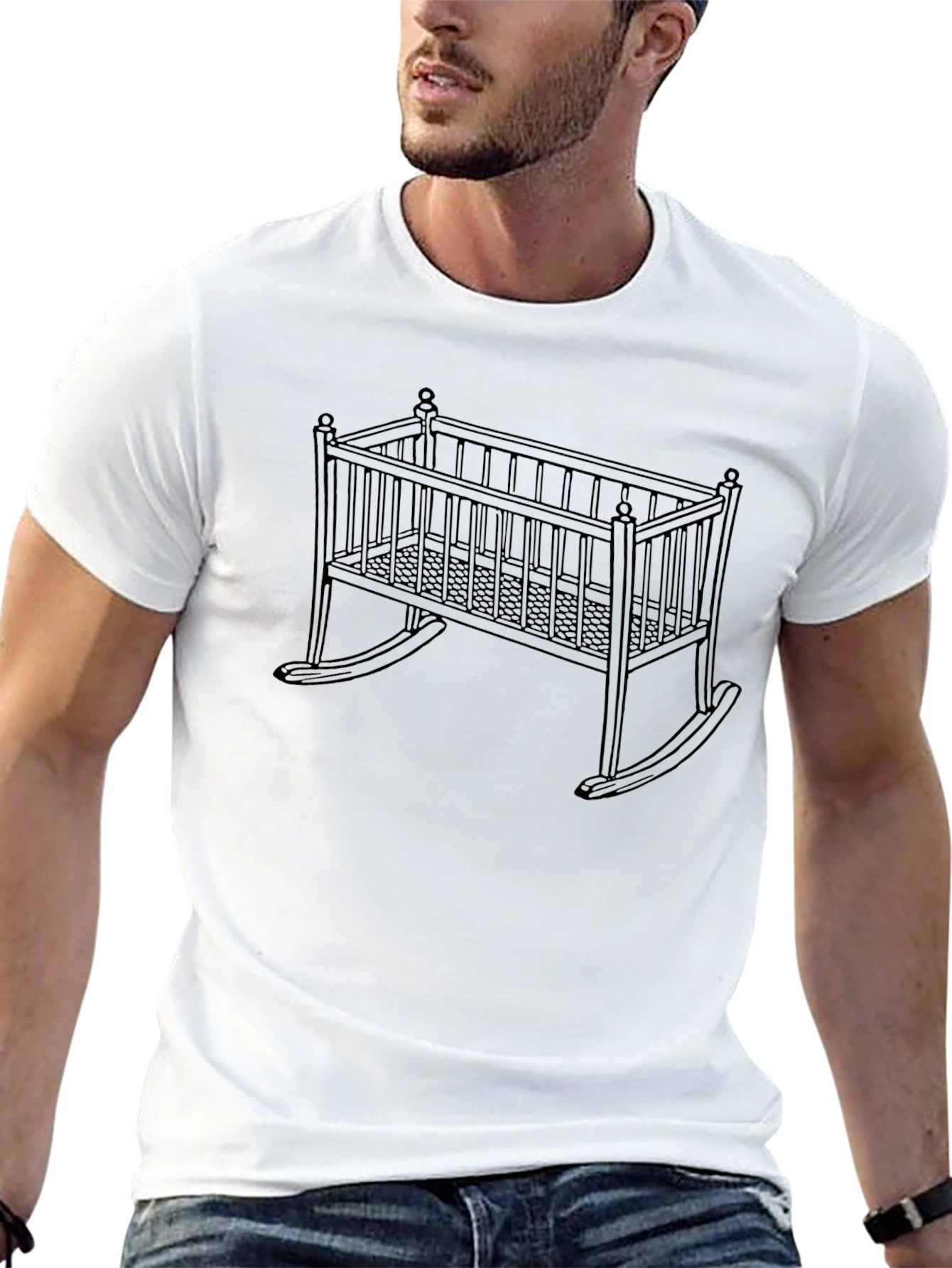 Crib Outline Graphic Tee - Unisex Style