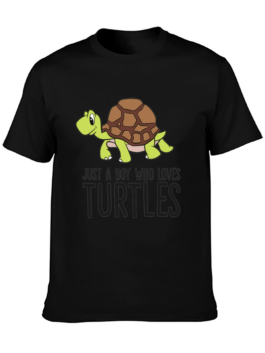 Boys Turtle Lover Graphic Tee - Cute Turtle Design