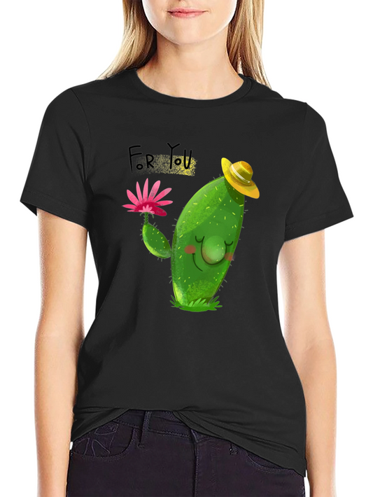 Cute Cactus T-Shirt - For You Design
