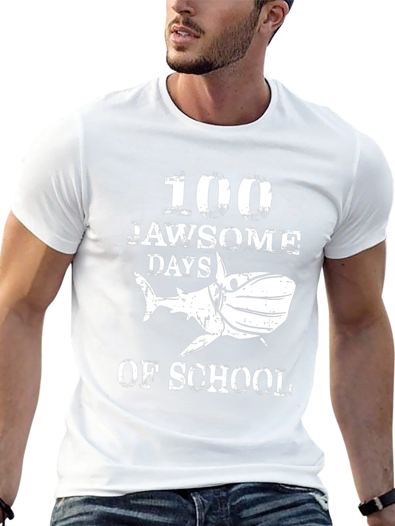 100 Days of School Jawsome Shark T-Shirt