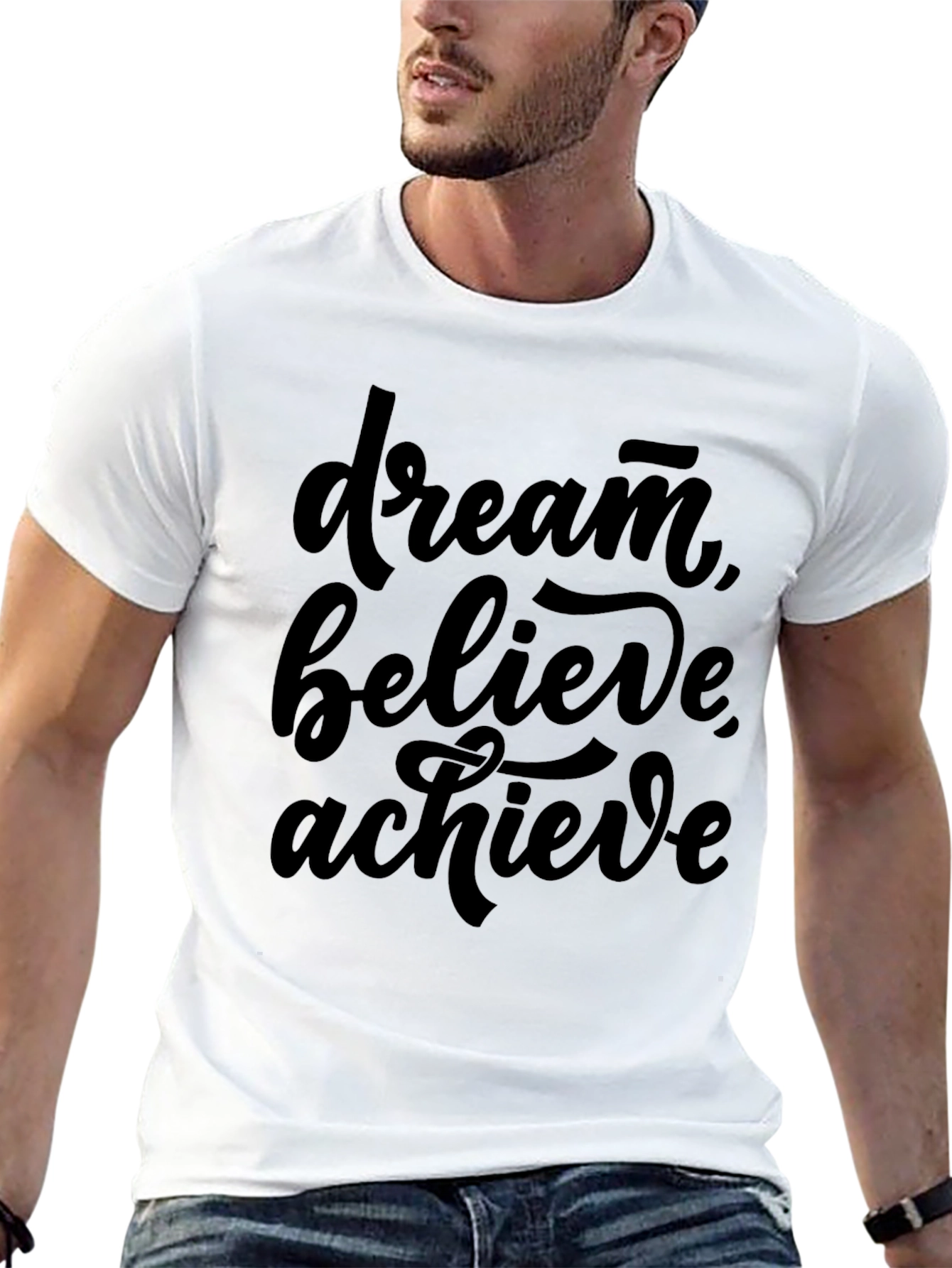 Dream Believe Achieve Graphic Tee - Motivational T-Shirt