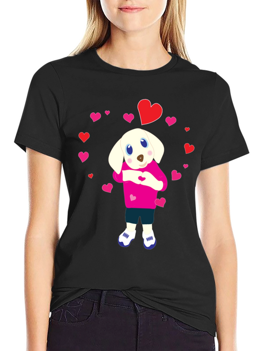 Dog Heart T-Shirt - Cute Puppy Love Design
