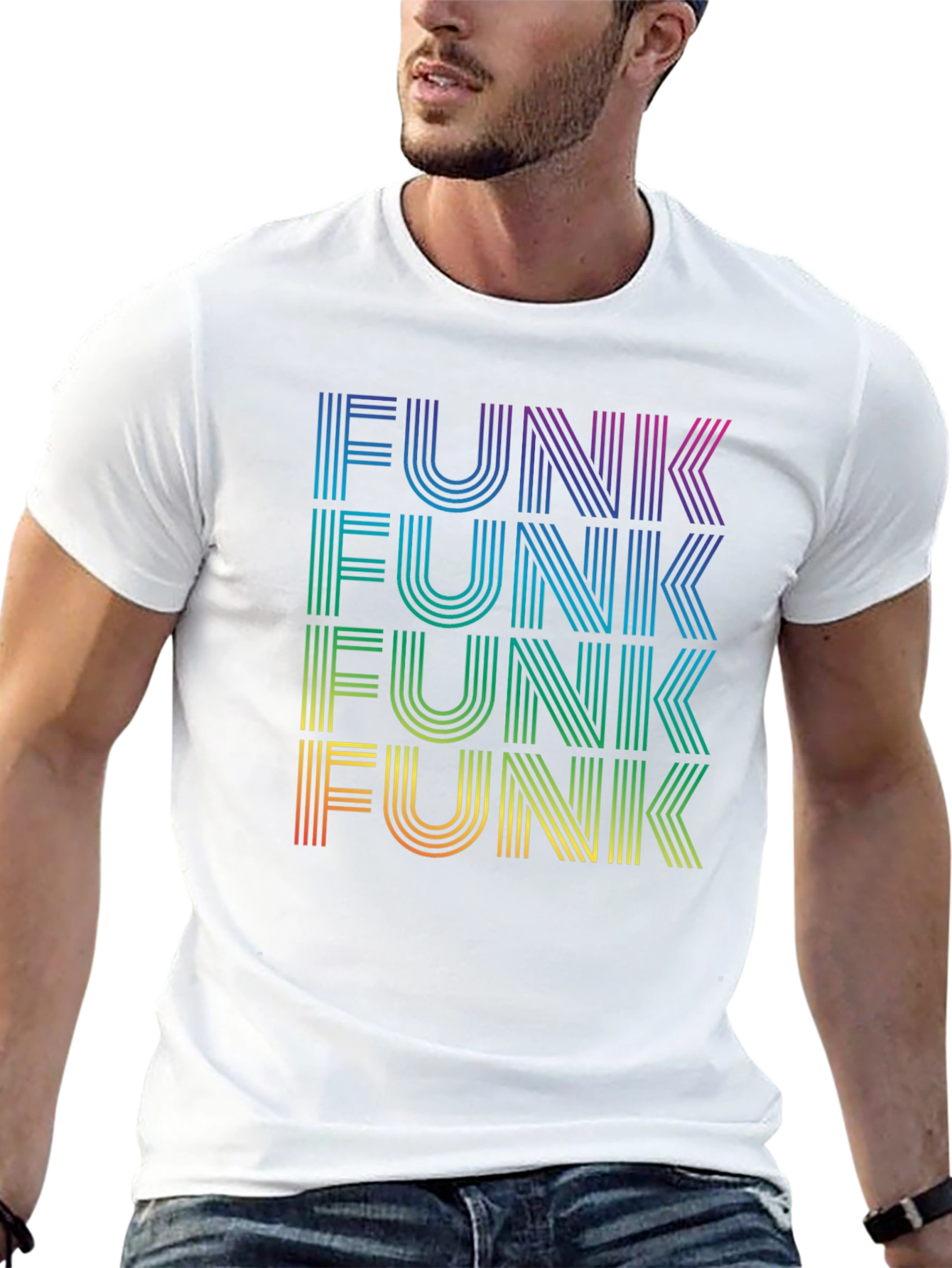 Retro Funk T-Shirt - Groovy Rainbow Graphic Tee