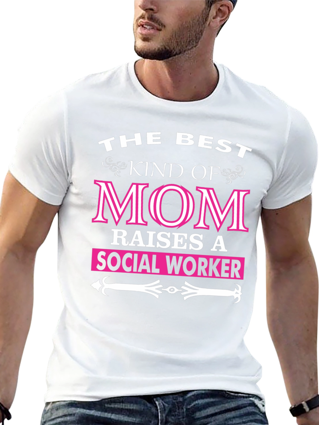 Best Kind of Mom Social Worker Graphic T-Shirt