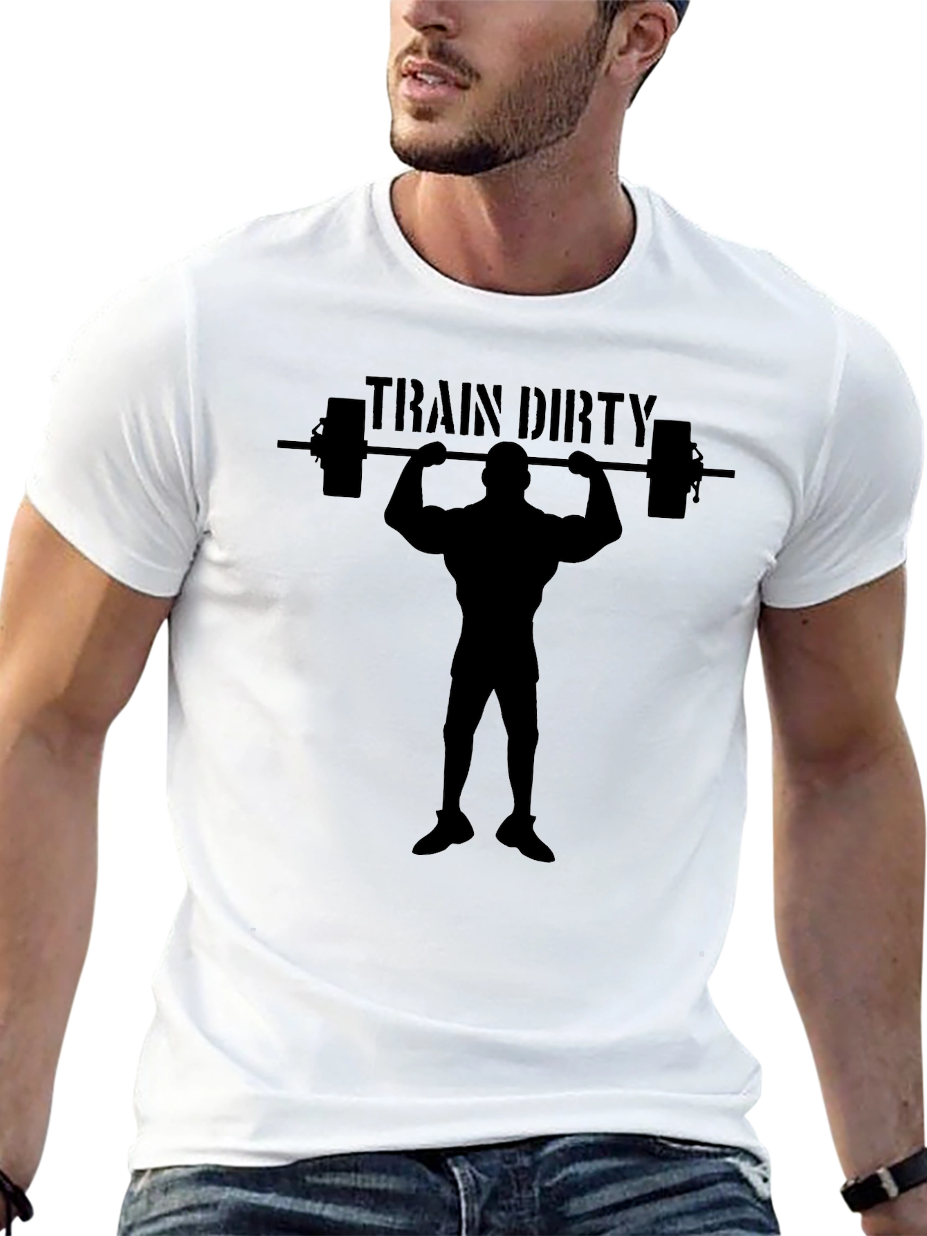 Train Dirty Black Graphic Tee - Weightlifting Apparel