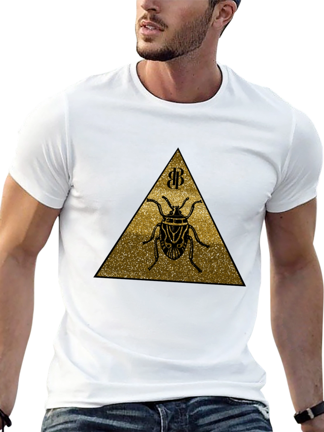 Golden Beetle Triangle Graphic Tee