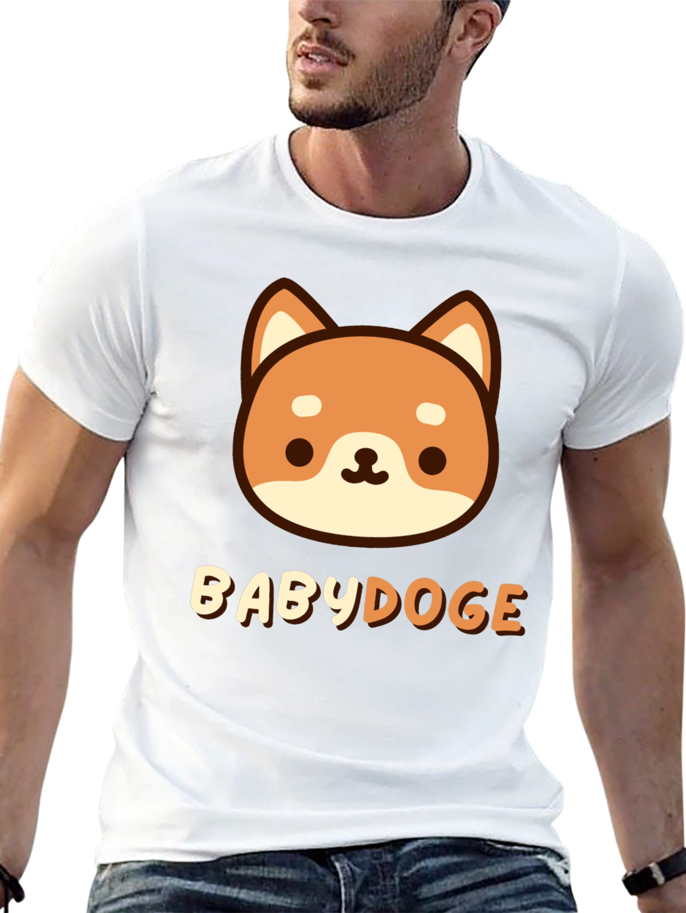 BabyDoge Cartoon Doge T-Shirt - Black
