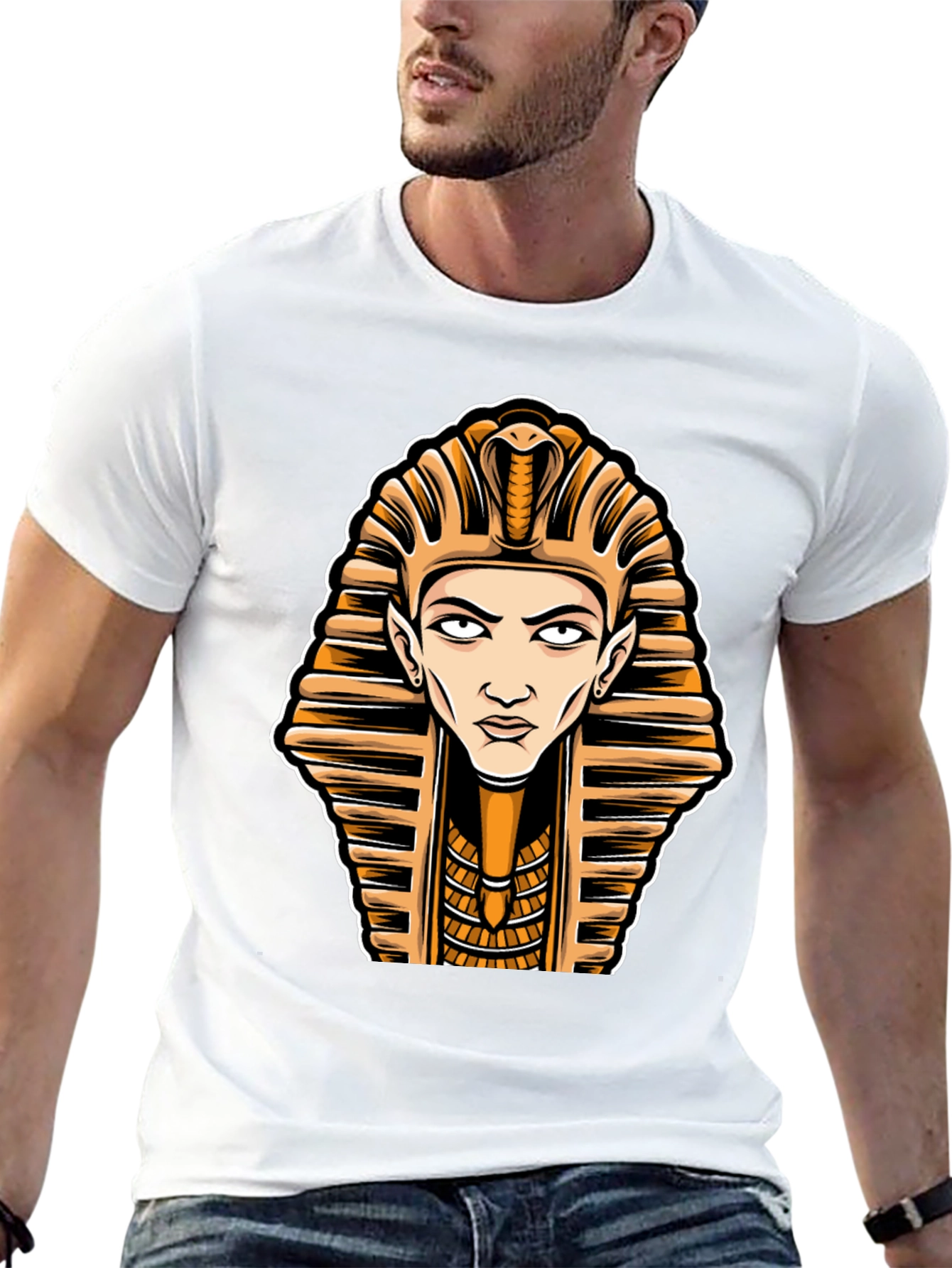 Pharaoh Graphic T-Shirt - Trendy Egyptian Design