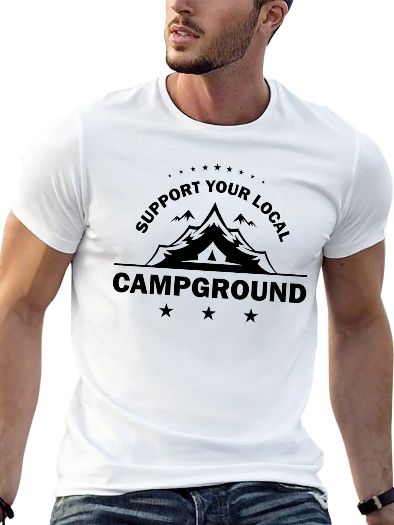 Support Your Local Campground Black T-Shirt