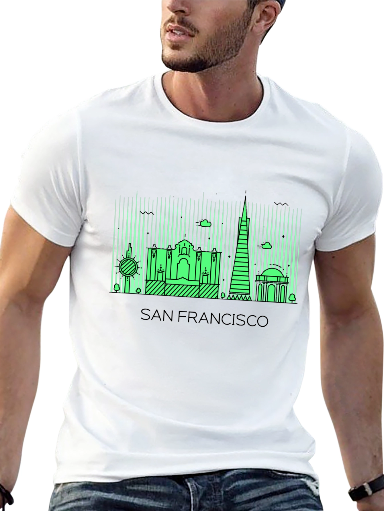 San Francisco Skyline Graphic Tee - Black