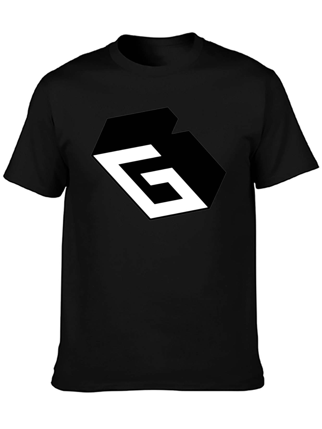 Geometric G Black Graphic Tee - Modern Style