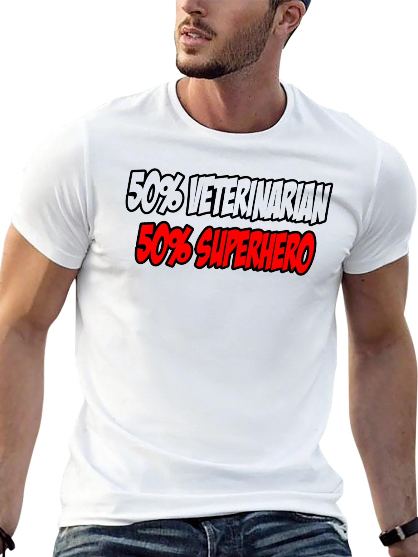 Veterinarian Superhero T-Shirt - Black