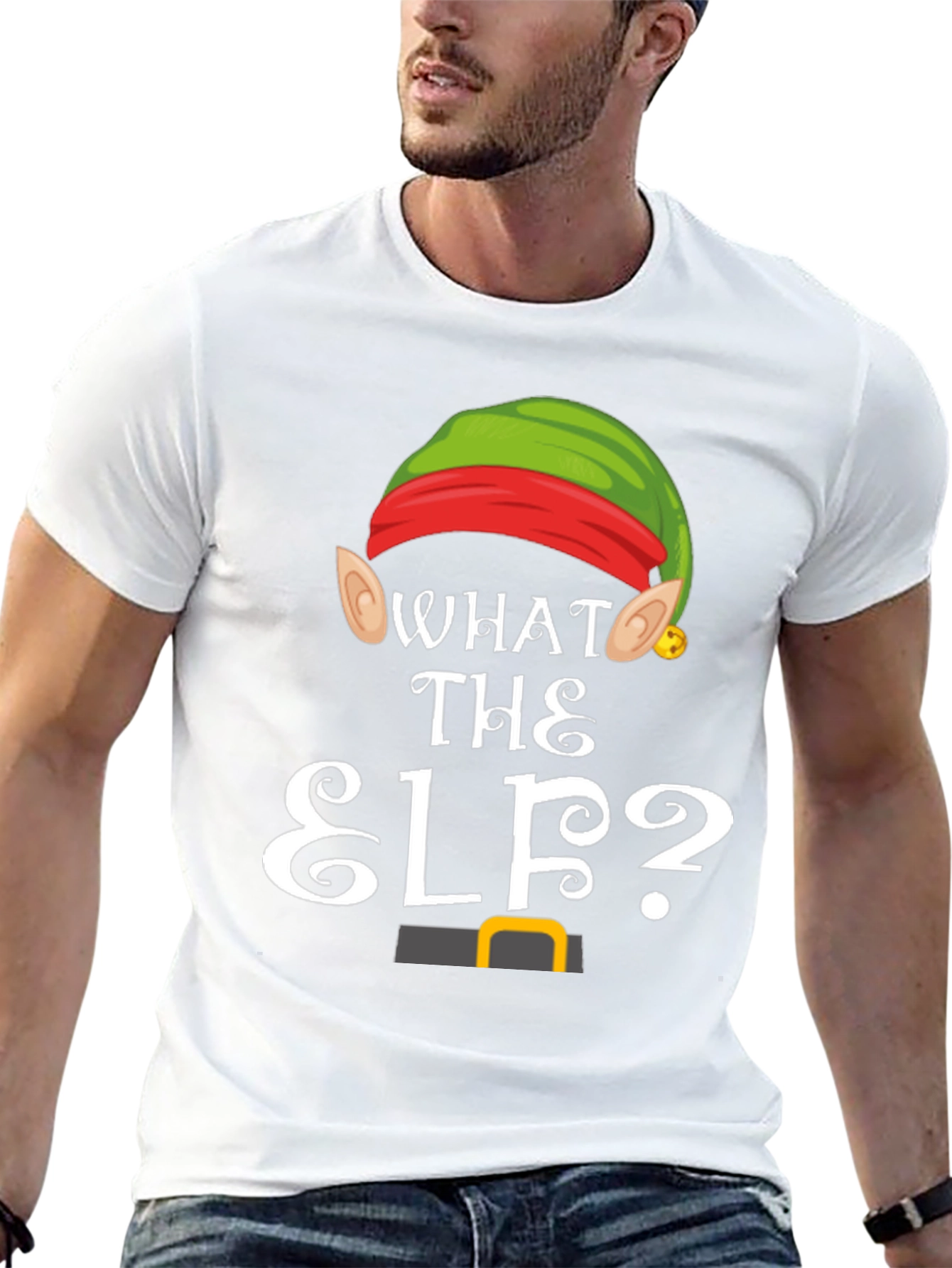 What the Elf? Christmas Holiday Graphic T-Shirt