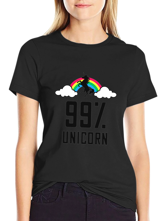 99% Unicorn Black T-Shirt - Mens Graphic Tee