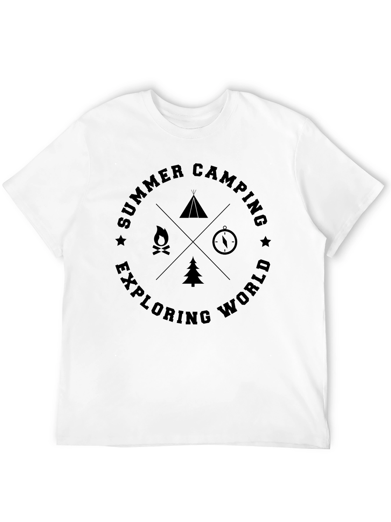 Summer Camping Exploring World Graphic T-Shirt