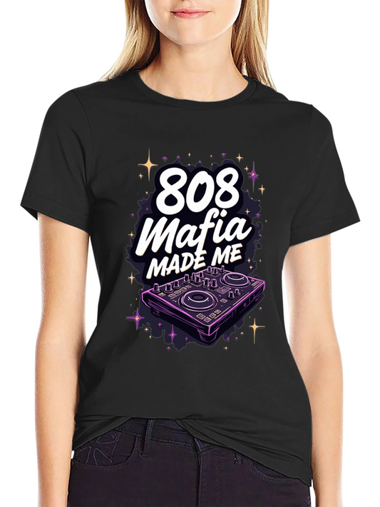 808 Mafia Made Me Black Graphic Tee