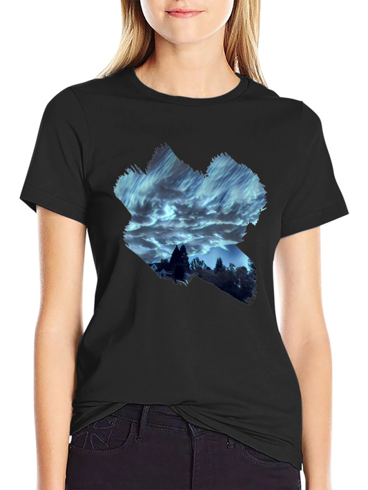 Aurora Night Sky T-Shirt - Unique Graphic Tee