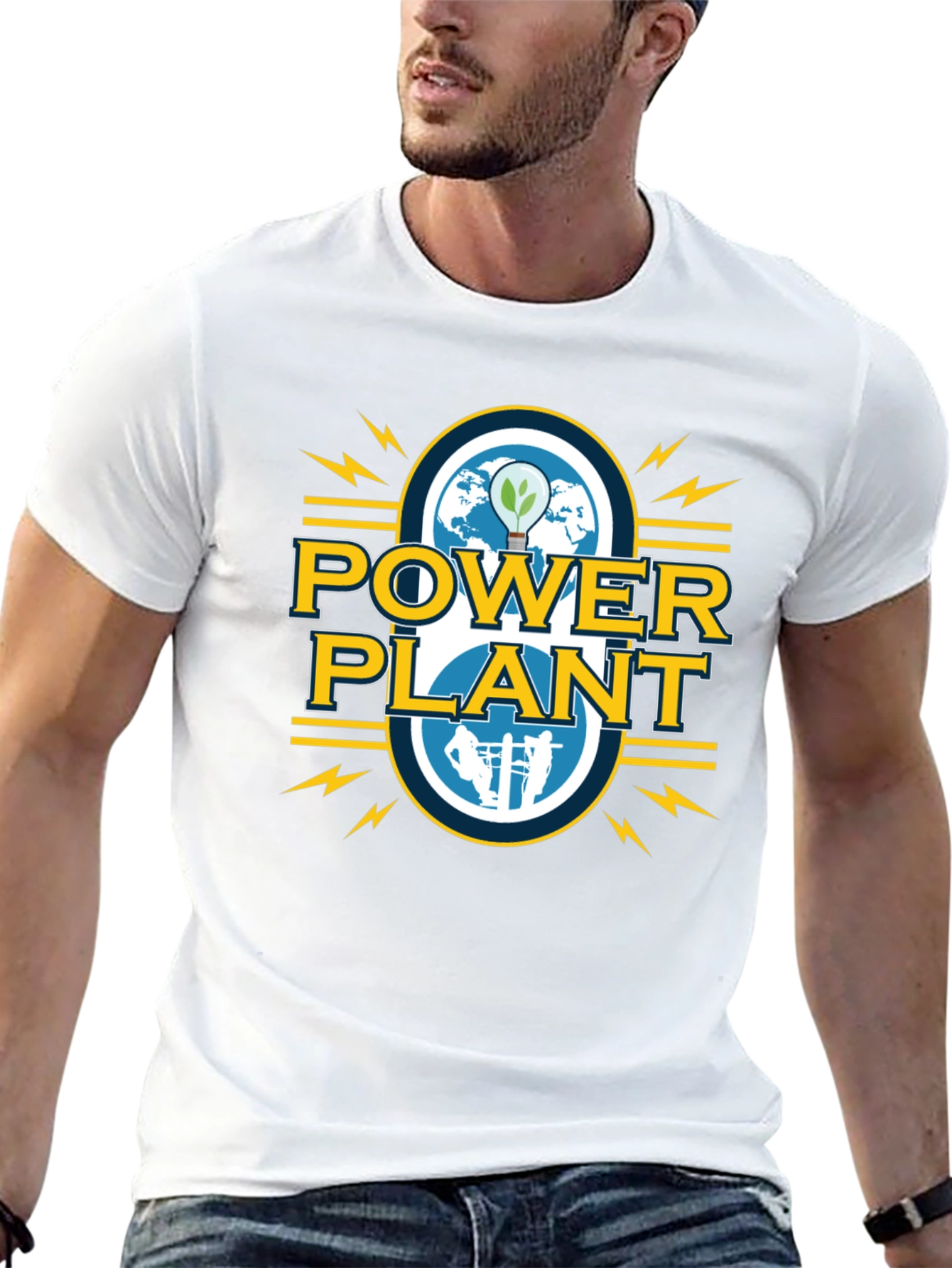 Power Plant Graphic Tee - Sustainable Energy T-Shirt