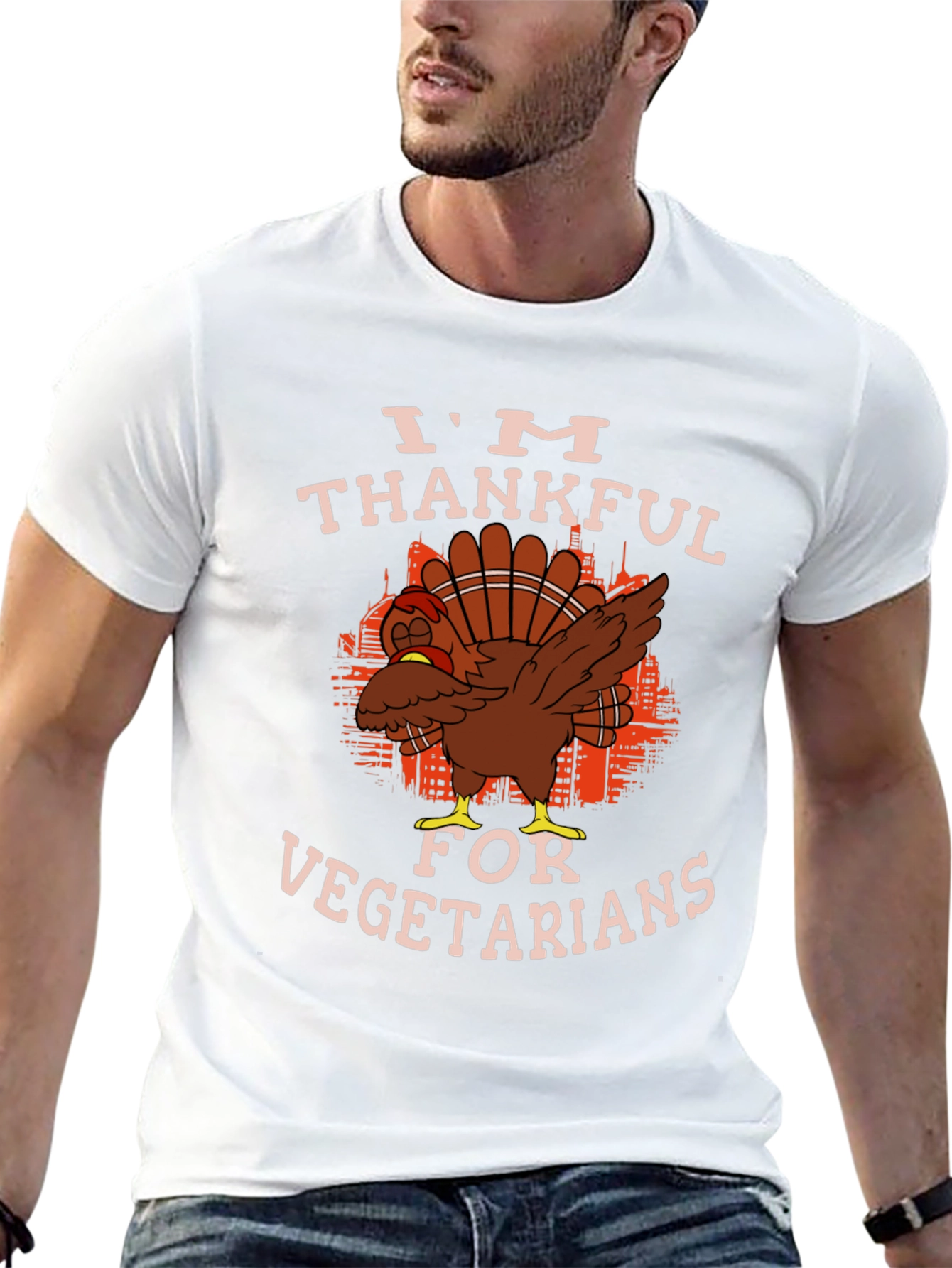Thanksgiving Turkey T-Shirt - Im Thankful For Vegetarians
