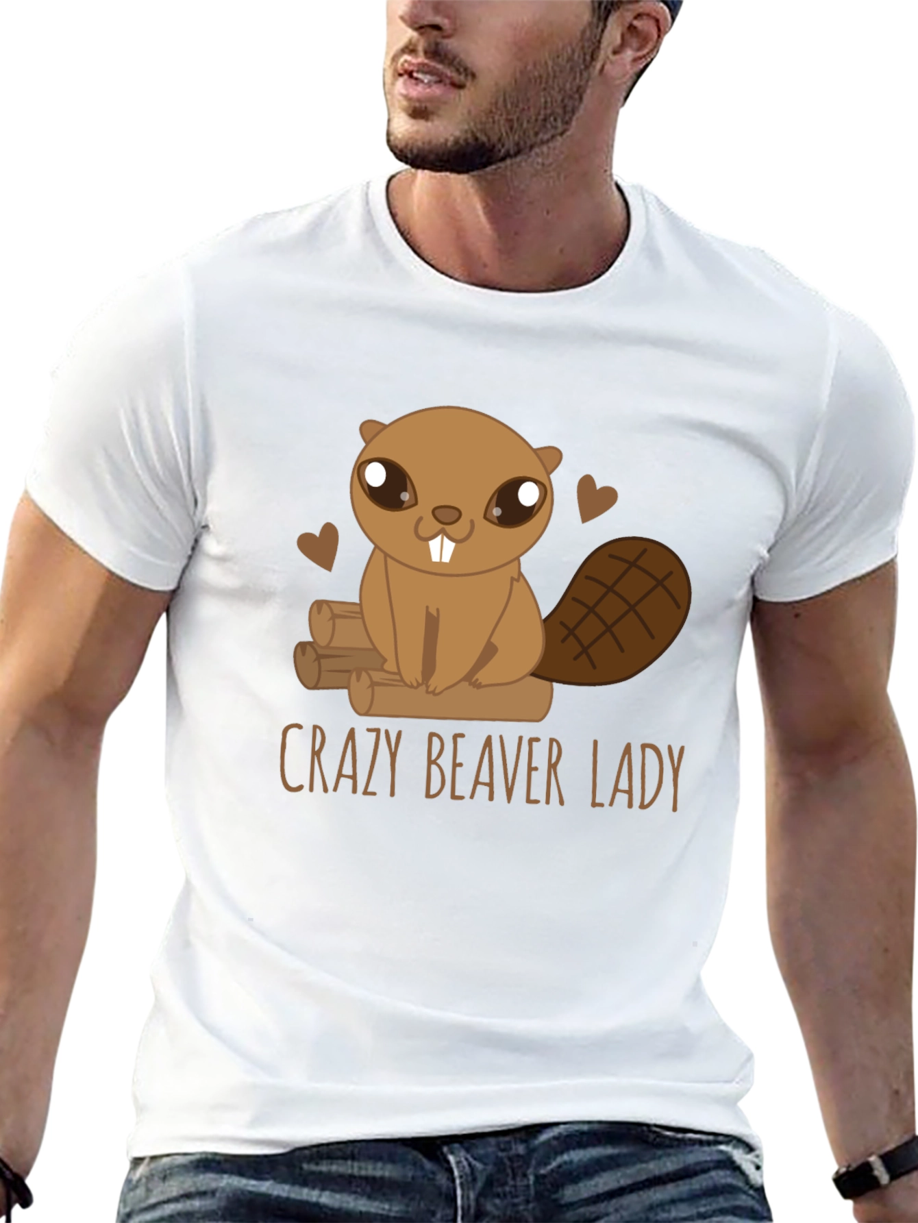 Crazy Beaver Lady Graphic Tee