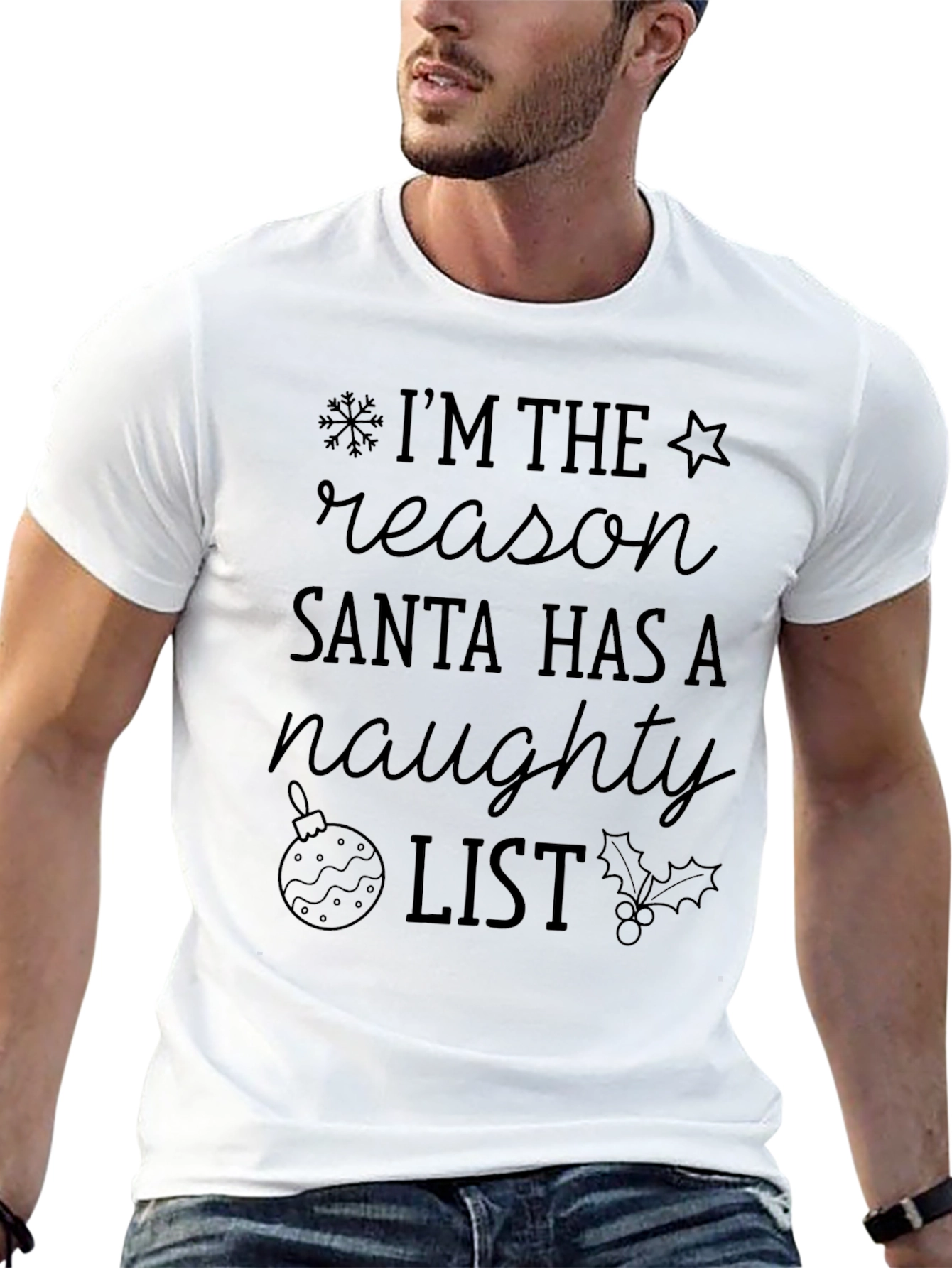 Naughty List Christmas Graphic Tee