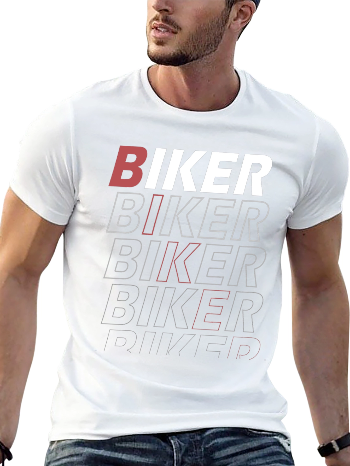 Biker Graphic Tee - Cool Rider Design